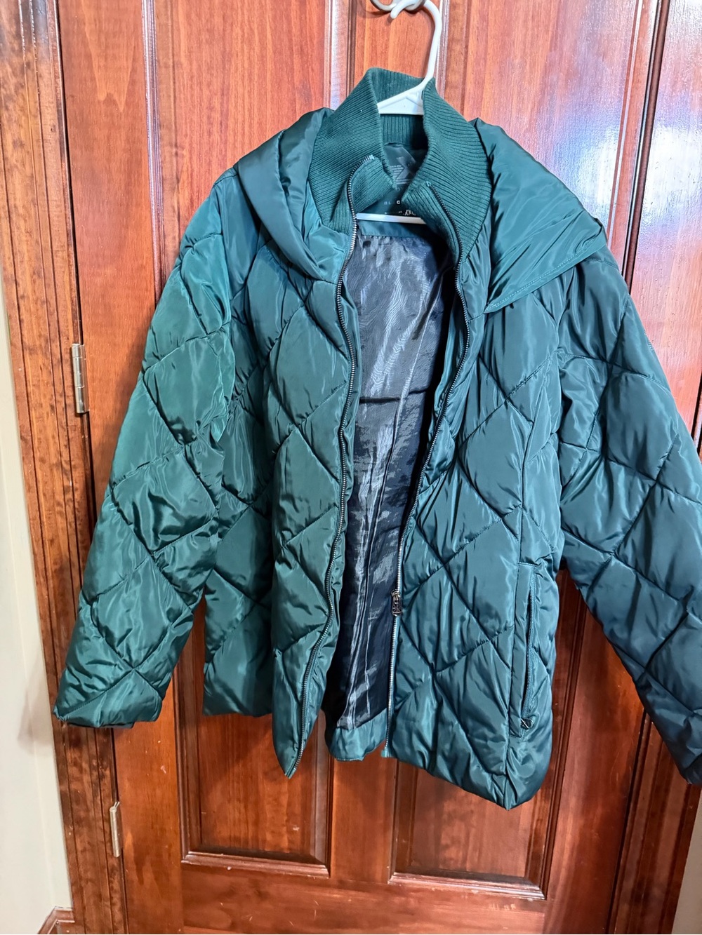 ZeroXposur Black Label Women’s XXL Dark Teal Green Quilted Puffer Jacket Coat